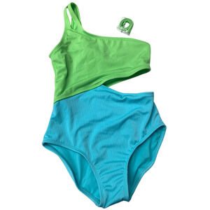 New Art Class Girls XL (14) Asymetrical One Shoulder 1PC Swim Swimsuit